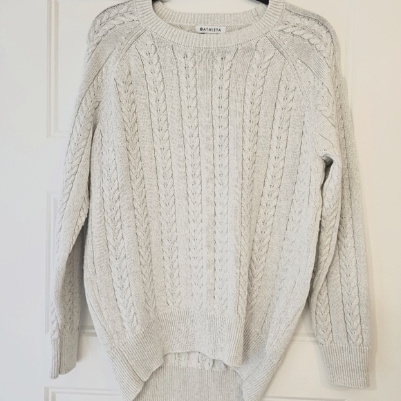 Athleta Cable Knit Crossroads Crewneck sz small - Picture 5 of 7